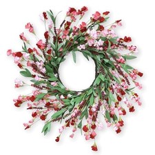 24" Spring Wreaths for Front Door Not Withering Artificial Floral Wreath with
