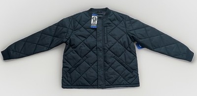 Banana Republic mens LARGE Quilted bomber jacket Black canvas | eBay