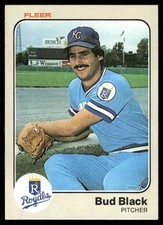 Bud Black 1983 Fleer #107 Kansas City Royals MLB READ FREE SHIPPING AutographDen