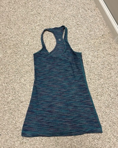 lululemon athletica Teal and Navy Space-Dye Racerback 