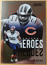2021 Panini Absolute Akiem Hicks #UH16 Unsung Heroes Chicago Bears Football Card