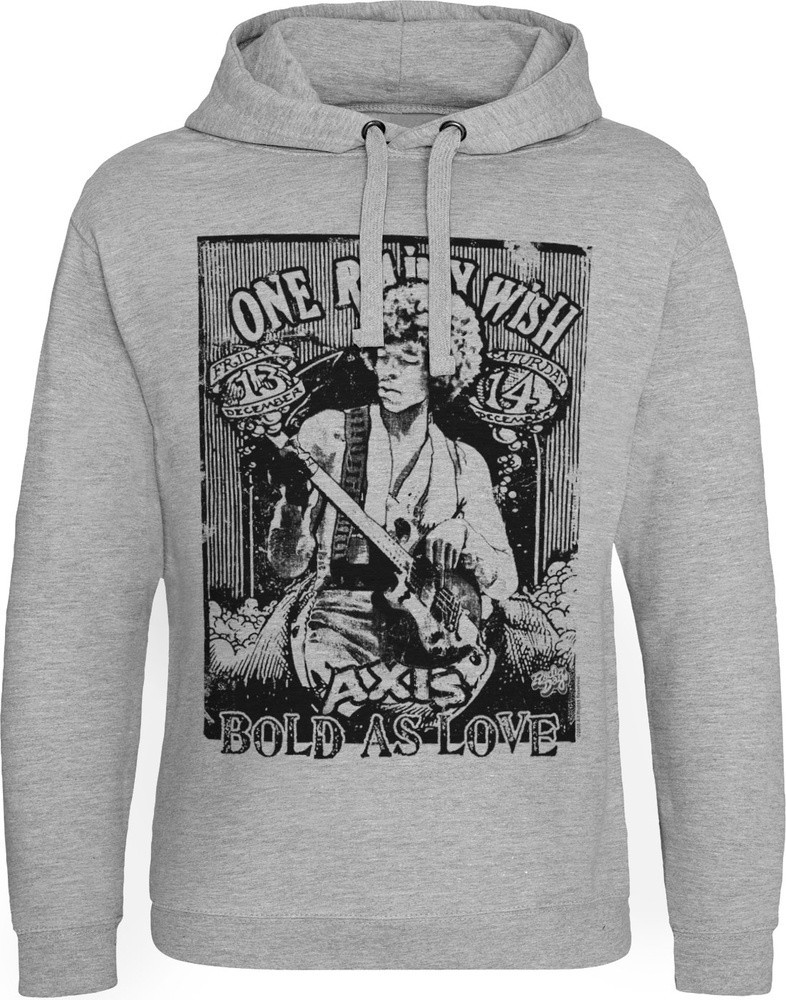 Jimi Hendrix Bold As Love Epic Hoodie Heather-Grey