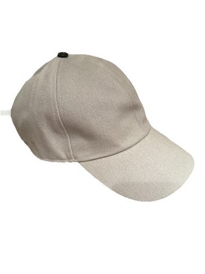 Vianel New York grey linen baseball cap. Brand new. High retail. Amazing quality