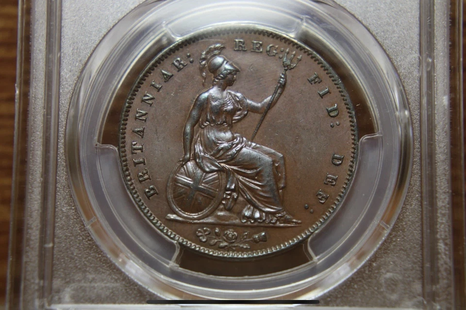 1859 Great Britain 1 Penny Coin – Queen Victoria – PCGS MS61BN – Rare High Grade - Image 2 of 4