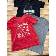 Red, Gray, and Black Boys Tshirt Bundle M 8/10 