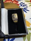 JBR Men's 14k Yellow Gold Diamond Signet Band Ring Size 10.5 Square — photo 3