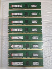 Lot Of 8 Kingston 8GB 1Rx8 PC4-2400T-RD0-11 DDR4 ECC KVR24R17S8/8I