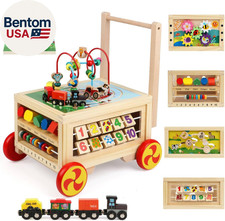 Wooden Activity Cube 7-In-1 Montessori Toys for 1 Year Old Boys Girls Education