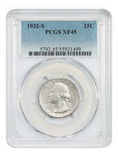 1932-S 25C PCGS XF45 - Washington Quarter - Key Date