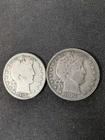 Lot of 2 Barber Half Dollars: 1900-S & 1912-S - Better Date S-Mint Pair - 90%...