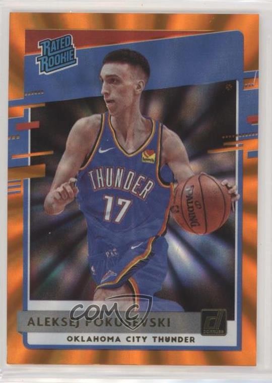 2020-21 Panini Donruss Rated Rookies Orange Laser Aleksej Pokusevski #209 7d6