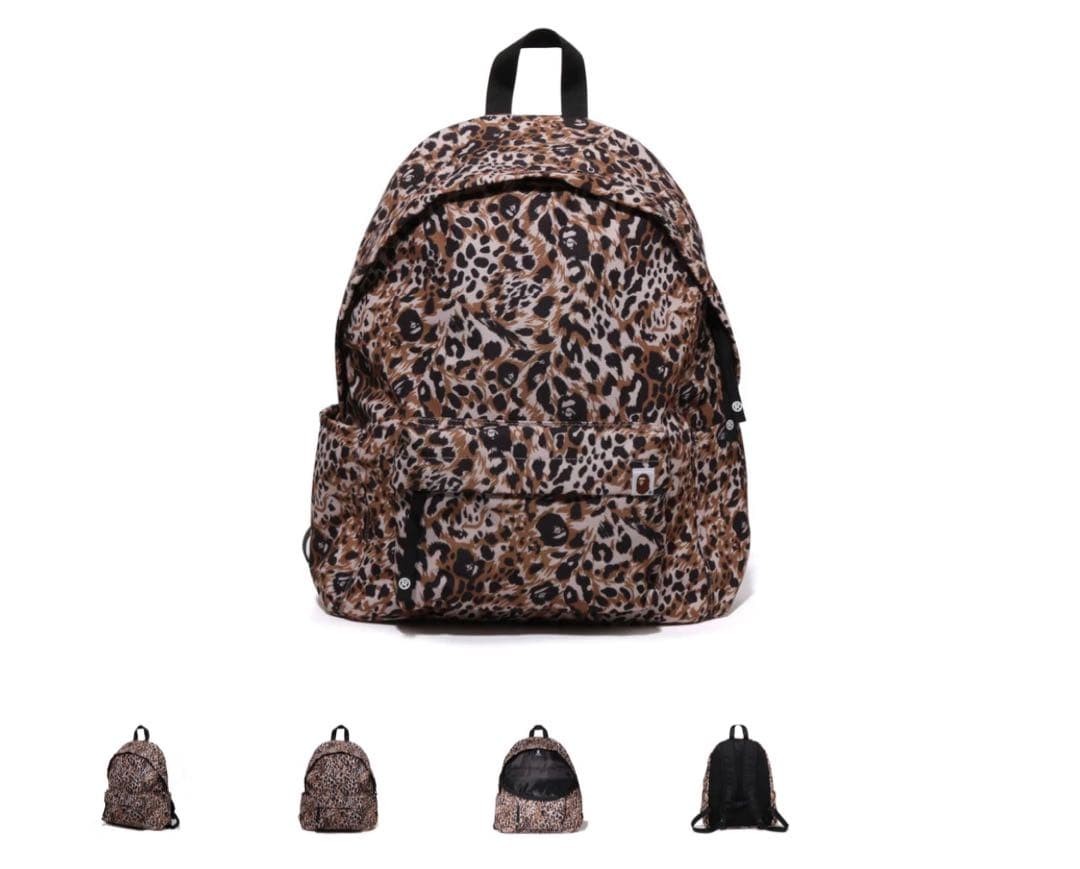 A BATHING APE BAPE Leopard Pattern Daypack Backpa… - image 1