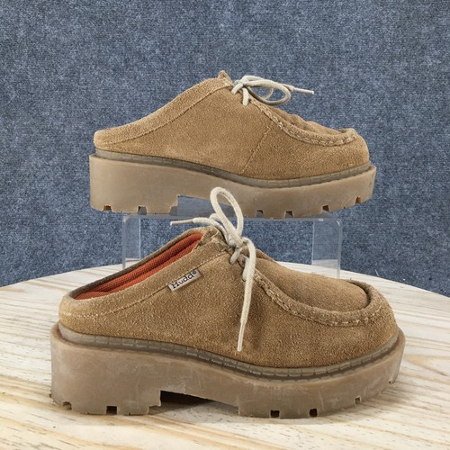 Zueco Mudd Mule para mujer 6,5 M tostado Alexia suela plataforma gamuza cuero informal - Imagen 1 de 17