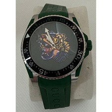 Gucci Men's Dive Green Dial Quartz Watch YA136316