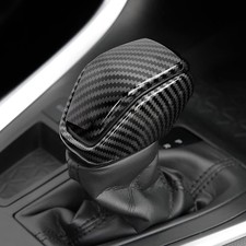 Black Carbon Fiber Style Gear Shift Knob Cover for Toyota RAV4 Highlander Venza