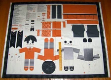 Moda HOME SWEET HAUNT SKELETON DOLLS Panel on 100% Cotton Fabric HALLOWEEN