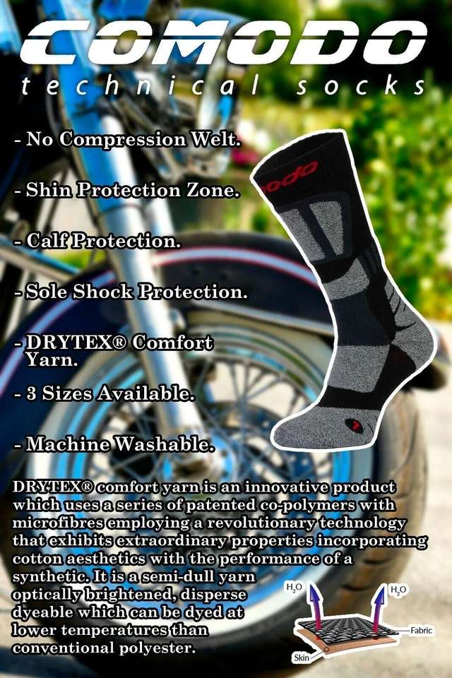 COMODO - Calcetines Bota de Motocicleta | Calcetines Cortos de Verano | Para Hombres y Damas Foto 4 de 4