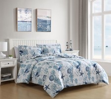 Caribbean Joe King 3-Piece Comforter Set Tropical Coastal Beach Design Bedding