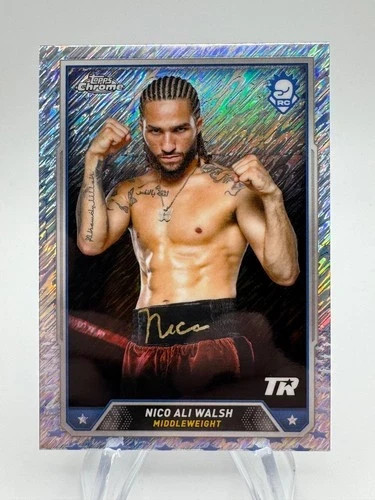 2024 Topps Chrome Boxing Shimmer Refractor NICO ALI WALSH Rookie No. 6!