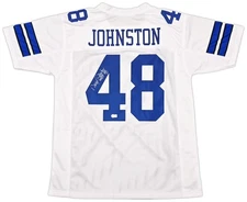 SALE! Dallas Cowboys Daryl Johnston Signed White Jersey "Moose" Beckett