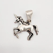 Sterling silver unicorn pendant for necklace from Mexico fun fantasy themed