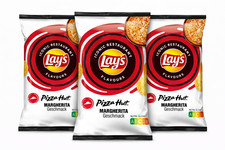 3 x Packs of Lays Pizza Hut Margherita Crisps 150g Large Sharing Bag