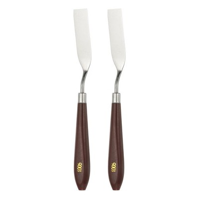 2pcs Painting Palette Knife 2.72 x 0.7 Inch Stainless Steel with Plastic Handle