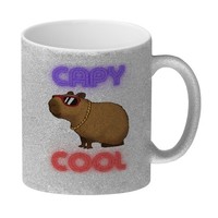 Capy Cool Glitzer-Kaffeebecher Mit Coolem Capybara