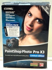 NEW IN BOX: Corel PaintShop Photo Pro x3 Limited Edition Win 7 Vista XP DVD