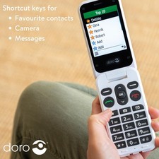 Doro Leva L20 4G Flip Big Button 128MB Mobile Phone - Black/White {No Cradle}