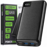 Strex Powerbank - 27.000 Mah - 22,5W SchnellladegeräT - USB-A/USB-C -