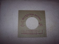 EARLY RCA VICTOR RECORDS 7 INCH 45 RPM ORIGINAL SLEEVE ONLY NO SPLITS 30