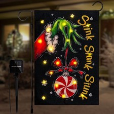 Christmas Garden Flag 12x18 Inch Double Sided for Outside G-arm-12X18Inch