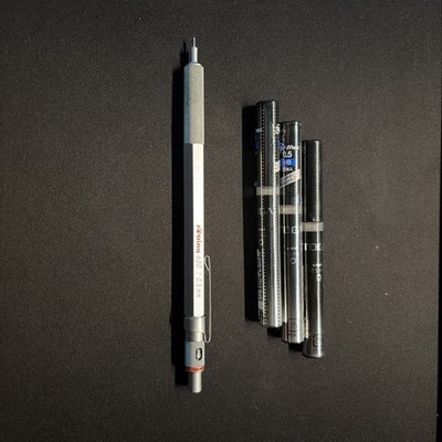 rOtring 600 Mechanical Pencil Silver 0.5mm Precision Writing Tool With 0.5 HB