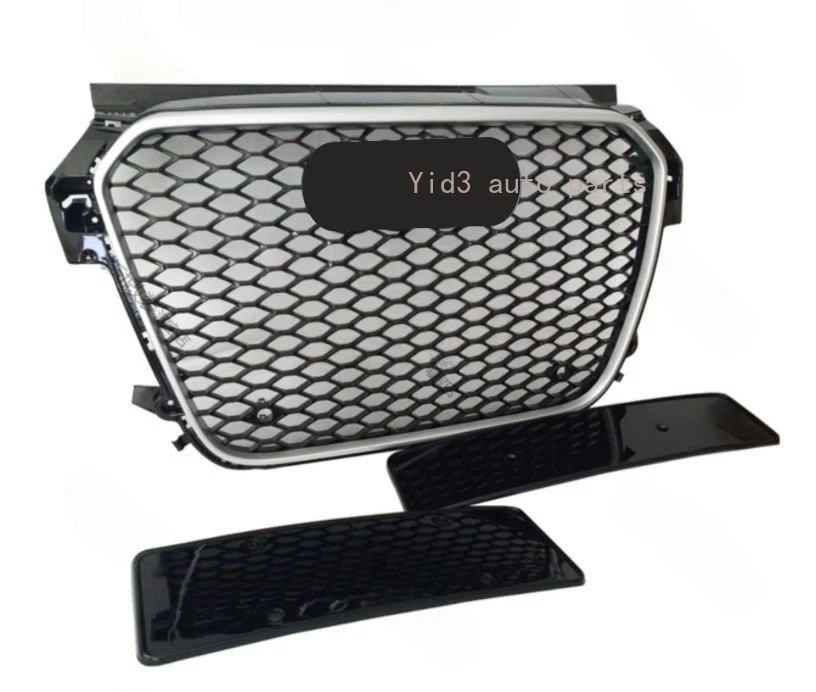 Ajuste para Audi A1 S1 2011-2015 actualización a RS1 plateado parachoques delantero parrilla de nido de abeja Foto 4 de 4