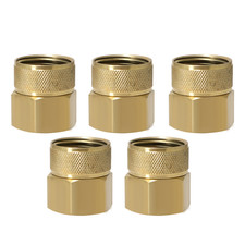 5 Pack XFITTING 3/4" FNPT x 3/4" FHT Garden Hose Threaded Adapter, Lead Free