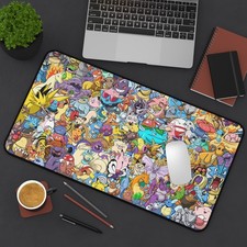 Anime Pokemonnn Collection Themed Desk Mat, Colorful Gaming Mouse Pad,