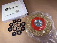 WEN WW8058 8-Inch by 3/4-Inch Crimped Steel Bench Wire Wheel with Arbor Adapters