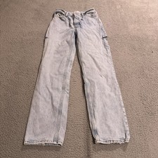 Abercrombie Fitch Jeans Womens 25 Blue The Dad High Rise Light Wash Button Fly