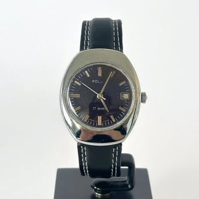 Mechanische Armbanduhr Poljot 17 Rubine Vintage 1980er USSR Blaues Zifferblatt - Bild 1 von 4