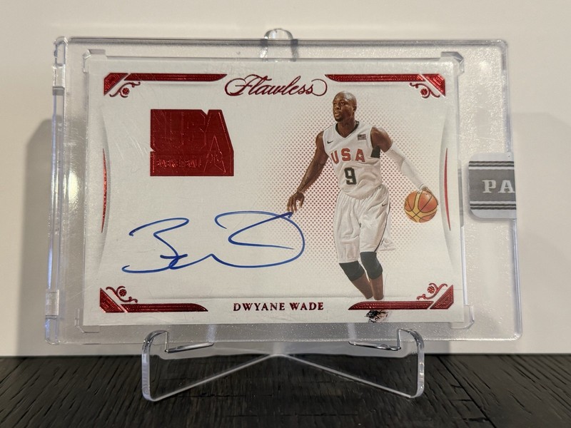 Panini 2020-21 Flawless Dwyane Wade USA Basketball Auto 1/1 White Box USA-WAD