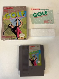 Nintendo NES Golf & Bandai Golf Challenge Pebble Beach, Cleaned & Tested