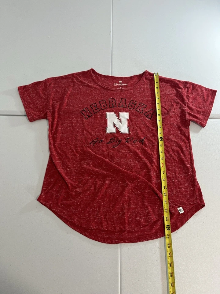 Camiseta Nebraska Cornhuskers Talla Grande Roja y Blanca  Foto 3 de 4