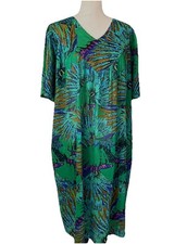 Abito donna Sante Classics pavone tropicale caftano astratto artistico taglia unica