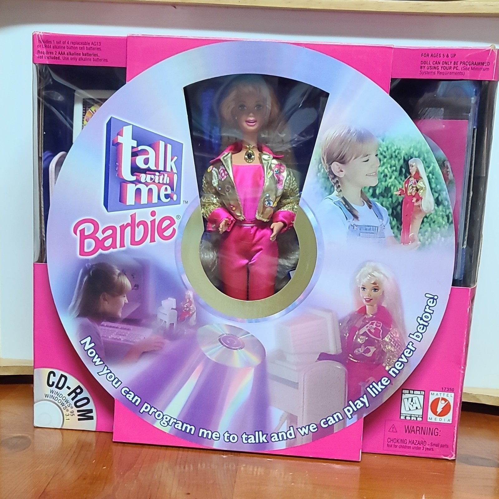 Mattel Talk With Me Barbie Doll Interactive Blonde Blue Eyes 11.5