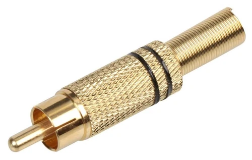 PRO SIGNAL - Gouden Phono Plug, Zwart