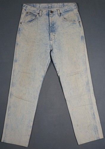 WI01420 JEANS VINTAGE AÑOS 80 WRANGLER HECHOS EN EE. UU. PIERNA RECTA 34X34 (msr 31"x30,5") - Imagen 1 de 6