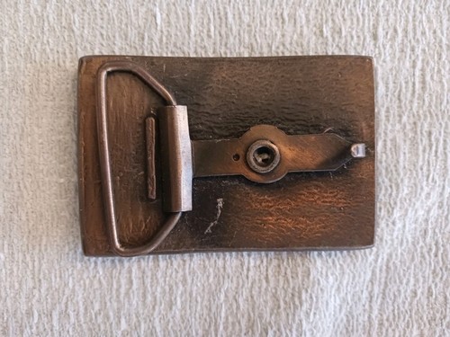 Lee Levi's Jeans Belt Buckle Bronze Vintage Denim Classic Retro Cowboy - Picture 2 of 2