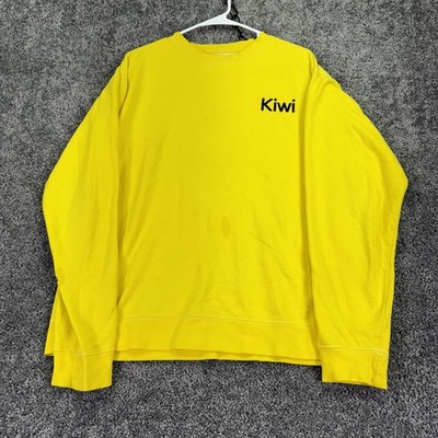 Harry Styles Sweatshirt Mens Large Yellow Fleece Pullover Kiwi Graphic Tour Logo