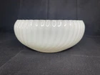 Vintage Milk Glass Swirl Ribbed Bowl – Mid Century Decor Serving Dish